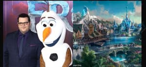 Josh Gad visits Frozen Land