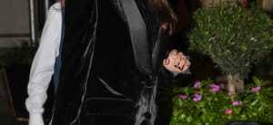 Camila Morrone looks stylish in a black velvet suit as heading to Albie Awards at New York Public Library in New York City