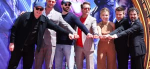 Marvel Studios' 'Avengers: Endgame' Cast Place Their Hand Prints In Cement At TCL Chinese Theatre IMAX Forecourt