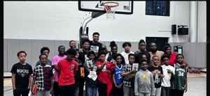 Giannis Antetokounmpo with Evolve Church Youth Group