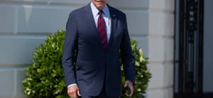 US President Joe Biden departs the White House