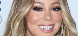 Mariah Carey smiles close up