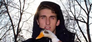 TooTurntTony takes selfie with a duck
