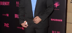 Weston Cage poses on the red carpet at "Mandy" Los Angeles Special Screening