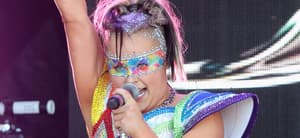 JoJo Siwa performing at the Los Angeles Gay Pride celebration