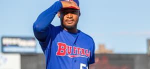 Orelvis Martinez in Buffalo Bisons uniform