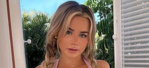 Emily Elizabeth strikes a pose in her pink bikini.