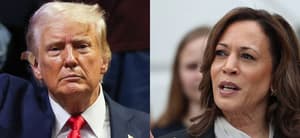 Donald Trump (left) Kamala Harris (right)