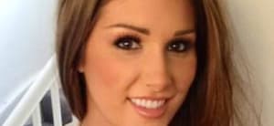 Lucy Pinder smiles close up