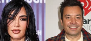 Kim Kardashian (left) Jimmy Fallon (right)