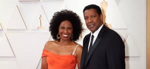Pauletta Washington and Denzel Washington pose together at Oscars 2022