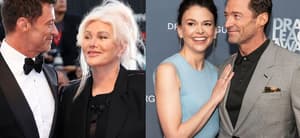 Hugh Jackman, Deborra-Lee Furness and Sutton Foster photo collage