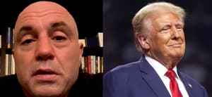 Joe Rogan (left) Donald Trump (right)