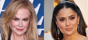 Nicole Kidman (left) Salma Hayek (right)