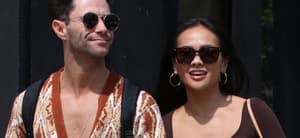 Jenn Tran and Sasha Farber are seen leaving 'Dancing With The Stars' rehearsals