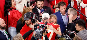 Taylor Swift embraces Travis Kelce after Super Bowl win!