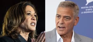 Kamala Harris, George Clooney photo collage