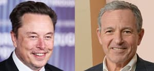 Elon Musk (left) Bob Iger (right)