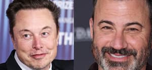 Elon Musk (left) Jimmy Kimmel (right)
