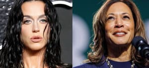 Katy Perry (left) Kamala Harris (right)
