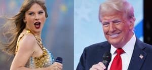 Taylor Swift (left) Donald Trump (right)