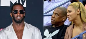 Diddy, Jay-Z, Beyoncé photo collage