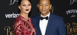 Chrissy Teigen and John Legend at Los Angeles premiere of And The Beast' - Arrivals
