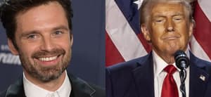 Sebastian Stan (left) Donald Trump (right)