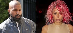 Kanye West (left) Bianca Censori (right)