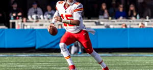 Patrick Mahomes on the NFL field