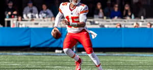 Patrick Mahomes on the NFL field