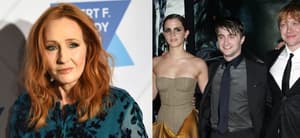 J.K. Rowling, Emma Watson, Daniel Radcliffe, Rupert, Grint