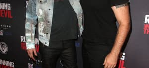 Nicolas Cage and his son Weston Coppola Cage at Premiere Of Quiver Distribution's "Running With The Devil