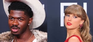Photo collage of Lil Nas X and Taylor Swift.