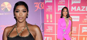 Photo collage of Toya Bush Harris and Porsha Williams.