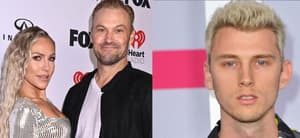 Sharna Burgess and Brian Austin Green (left) Machine Gun Kelly (right)
