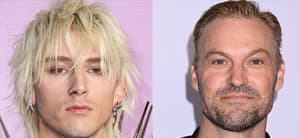 Machine Gun Kelly (left) Brian Austin Green (right)