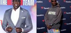 Photo collage of Shannon Sharpe and Chad Johnson.