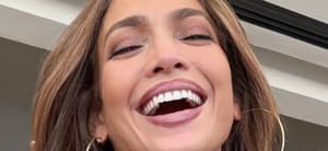 Jennifer Lopez laughing close up