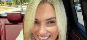 Kayla Simmons snaps a selfie inside the car.