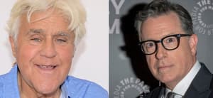Jay Leno (left) Stephen Colbert (right)