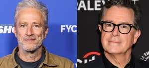 Jon Stewart (left) Stephen Colbert (right)