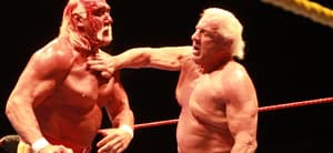 Hulk Hogan and Ric Flair wrestling in Perth
