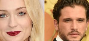 Collage of Sophie Turner and Kit Harrington