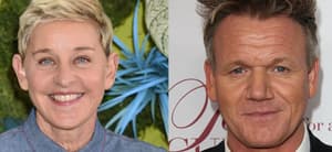 Ellen DeGeneres (left) Gordon Ramsey (right)
