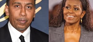 Stephen A. Smith (left) Michelle Obama (right)