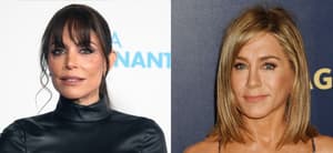A photograph collage of Bethenny Frankel and Jennifer Aniston