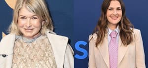 A photo collage of Martha Stewart and Drew Barrymore