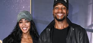 Meagan Good and Jonathan Majors