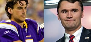 Chris Kluwe (left) Charlie Kirk (right)